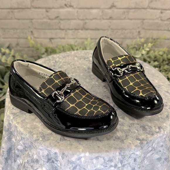 Just One Sight - Black Patent Round Toe Dress Bit Loafer Little Boys 8.5M🖤NWOT - Picture 10 of 10